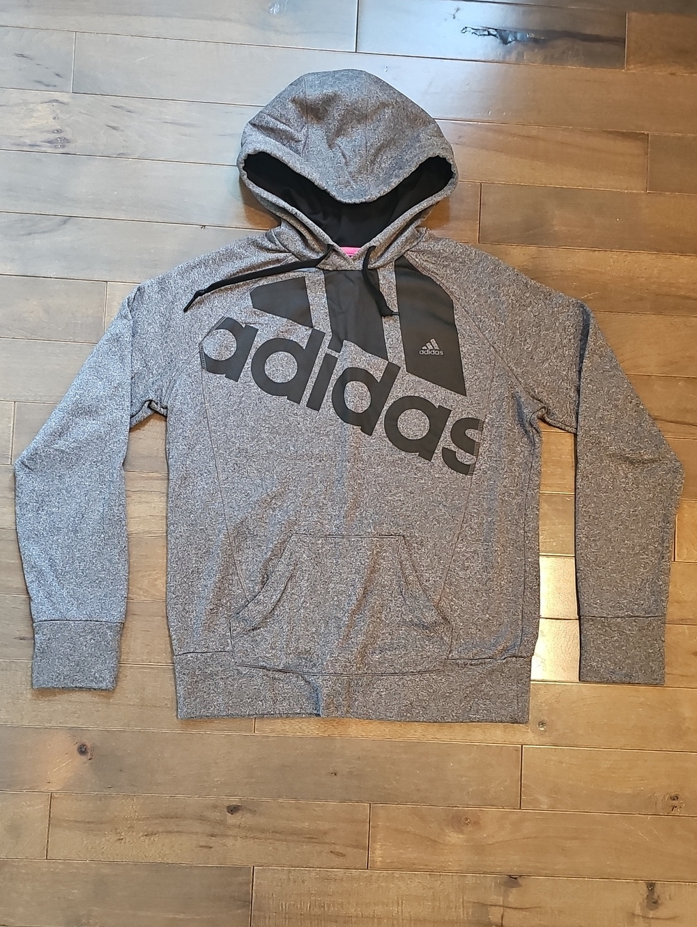Adidas Women's The Go-To Hoodie, Gray With Black Logo, Large